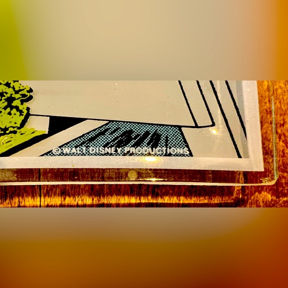 Vintage~Walt Disney Monorail Glass Tray 1970 Contemporary Glass Tray - Picture 4 of 4